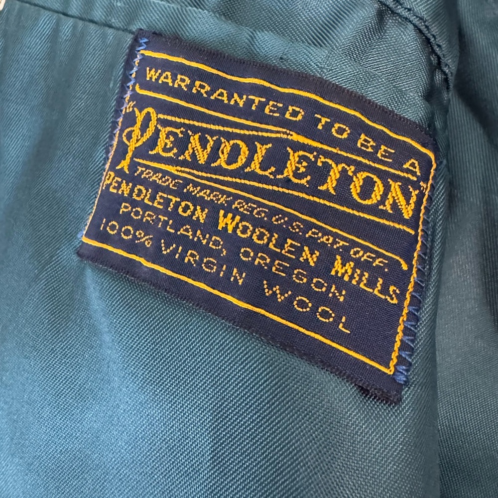 Vtg Pendleton Wool Houndstooth Jacket - image 5